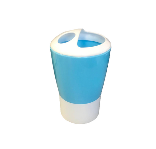 Plastic Toothbrush Holder Cup 11 x 7 cm Assorted Colours 7455