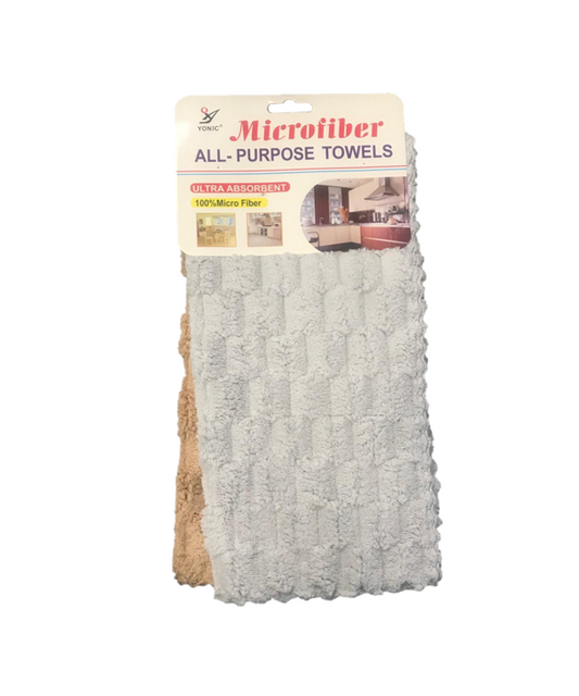Microfibre Kitchen Towel Cloth 30 x 30 cm Pack of 2 Assorted Colours 7468