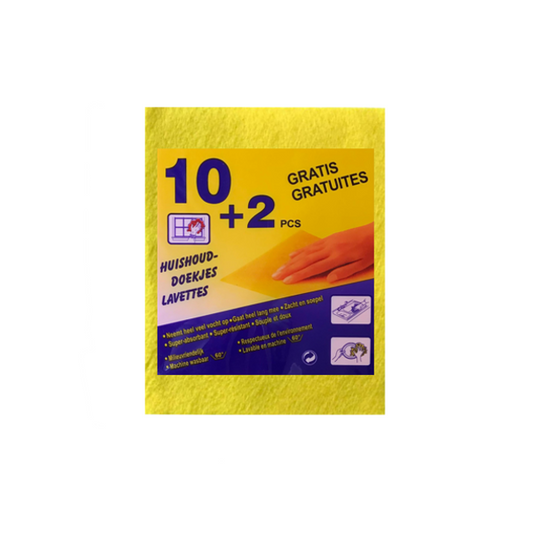 Kitchen Cleaning Cloth 31 x 38 cm Pack of 12 Assorted Colours 7471