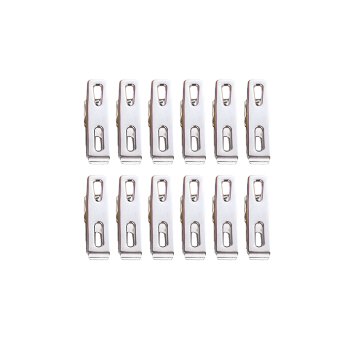 Metal Laundry Clothes Pegs Clips 4.5 x 1 cm Pack of 12 7473