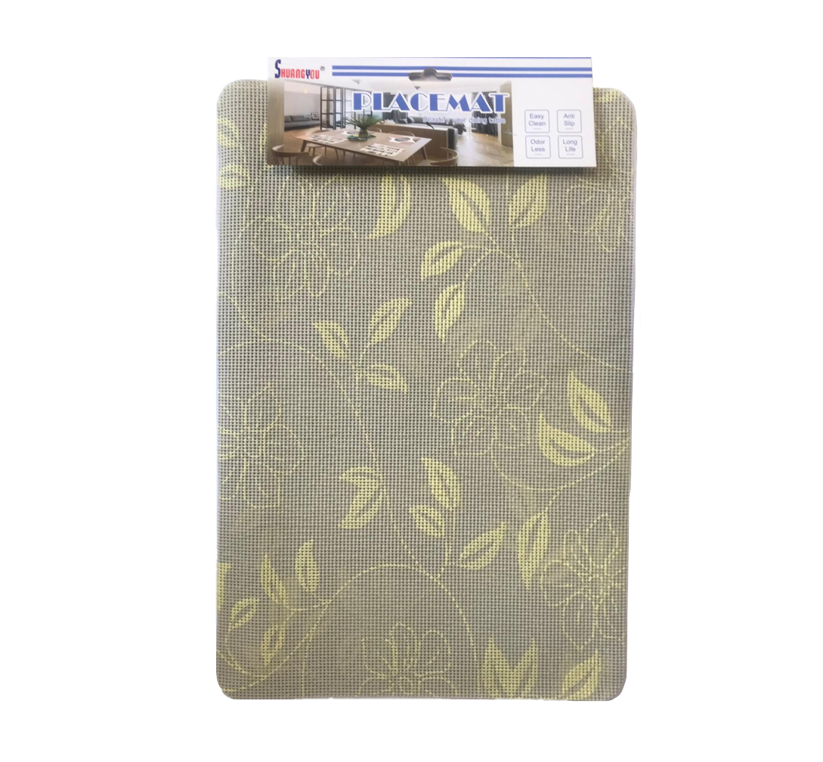 PVC Non Slip Dining Placemat 28 x 43 cm Pack of 2 Assorted Designs 7484