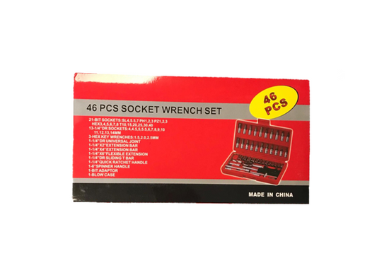 46 PCS  Metal Socket Wrench Set 7507