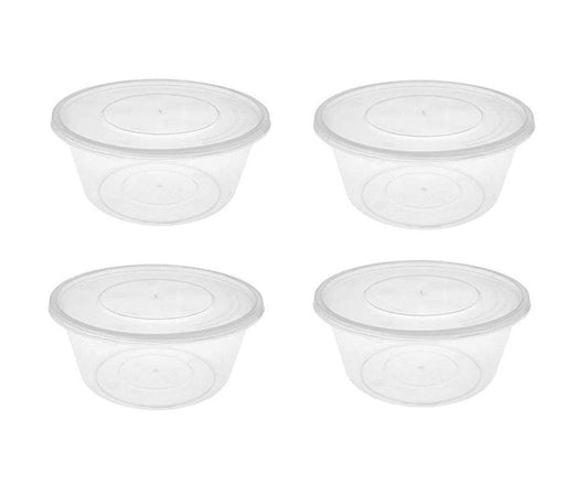 Disposable Plastic Food Container Round Pack of 6 10oz / 300 ml SK29000