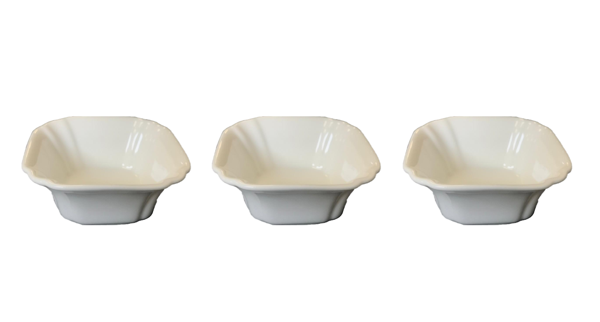 Small Porcelain Appetiser Sauce Dish Bowl 9 cm Pack of 3 Assorted Designs 7523
