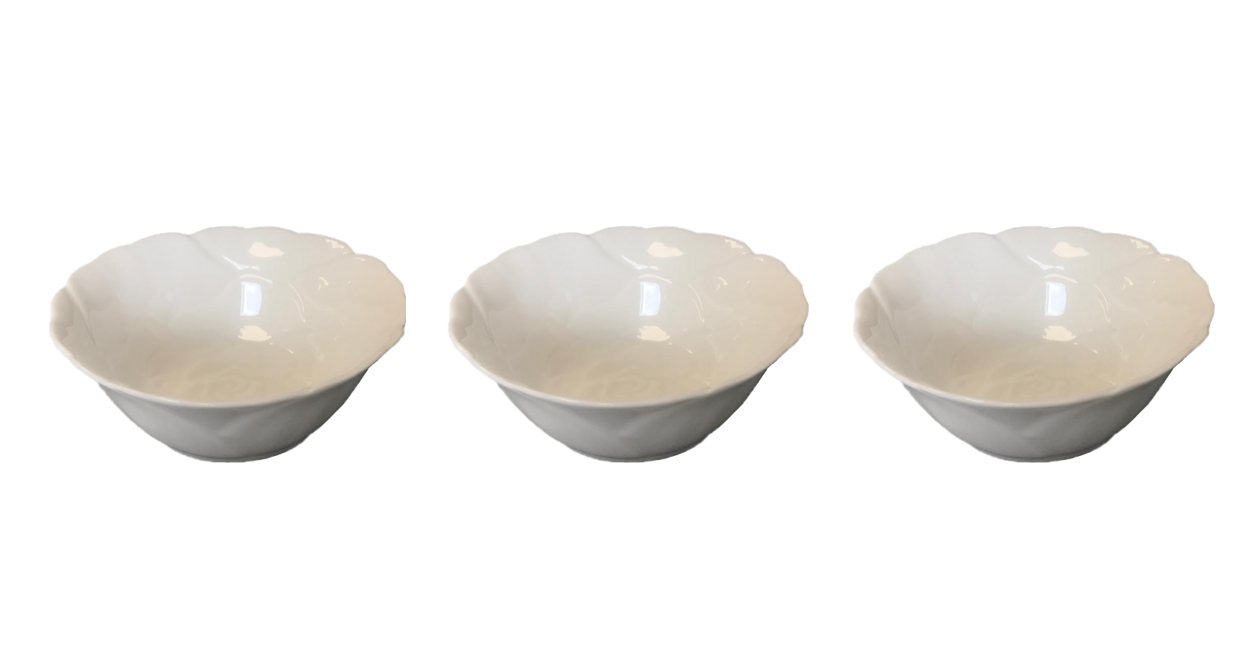 Small Porcelain Appetiser Sauce Dish Bowl 9 cm Pack of 3 Assorted Designs 7523