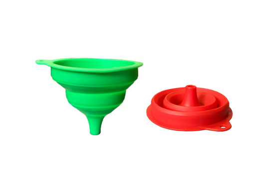 Collapsible Foldable Silicone Funnel 9.7 x 10.7 cm Assorted Colours 7556
