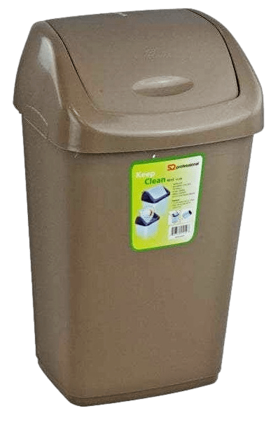 SQ Professional Plastic Swing Bin 50 Litre W 40cm x D 31cm x H 64.5cm Assorted Colours 7560