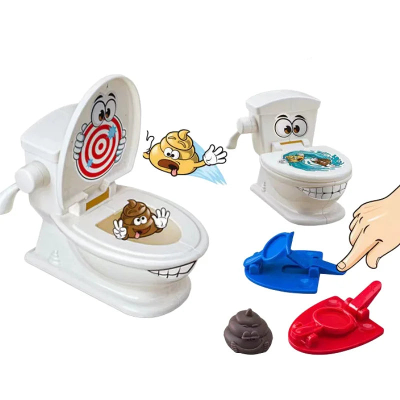 Funny Simulation Toilet Catapult Toys Double Interactive Toy Desktop Parent-Child Board Game Party Games Adults Kids Gift