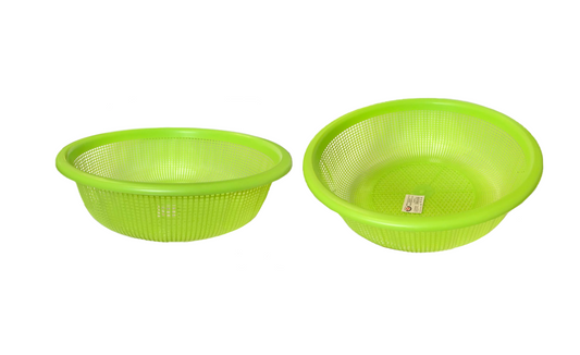 Plastic Strainer Fruit Washing Drainer Basket 34.5 x 9.5 cm Assorted Colours 7620