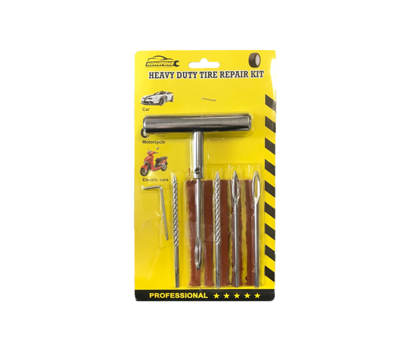 Heavy Duty Car Tyre Puncture Repair Kit Set of 11 7636