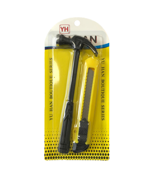DIY Tools Set of 2 Hammer and Stanley Knife 7664