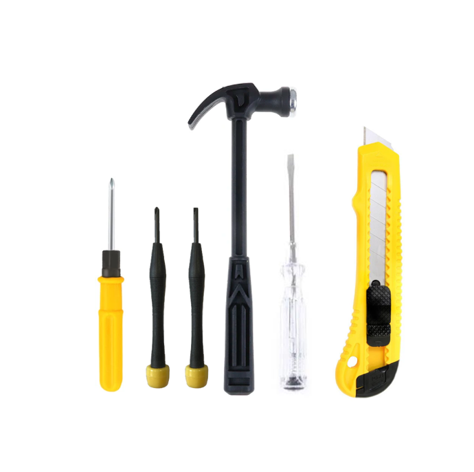 DIY Tools Set of 6 Hammer Stanley Knife Screwdrivers 7665