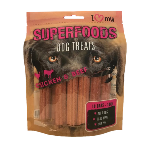 Pet Dog Treats Superfoods Chicken & Beef 100g 77060