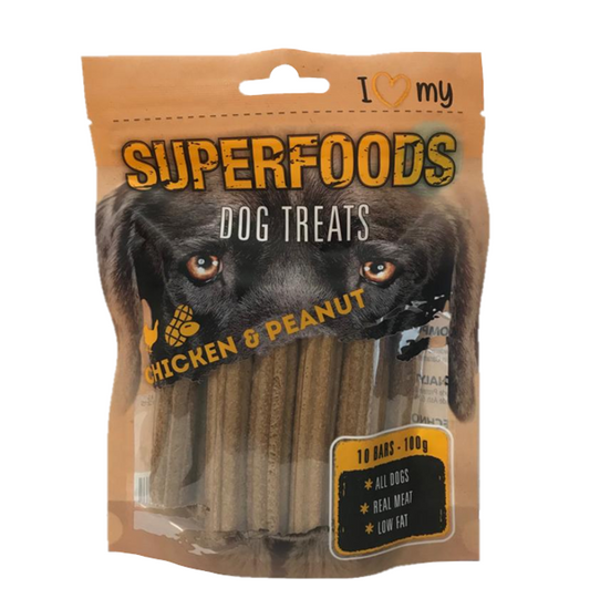 Pet Dog Treats Superfoods Chicken & Peanut 100g 77077