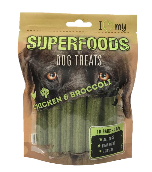 Pet Dog Treats Superfoods Chicken & Broccoli 100g 77084