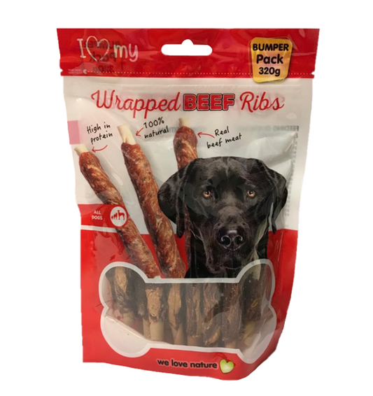 Pet Dog Treats Wrapped Beef Ribs 320g 77152