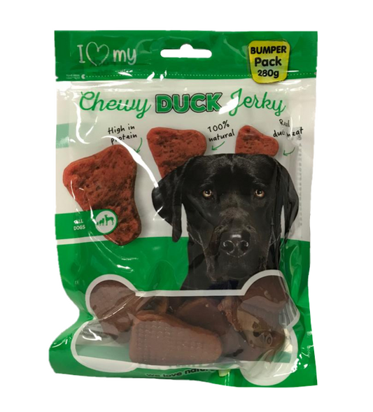 Pet Dog Treats Chewy Duck Jerky 280g 77183