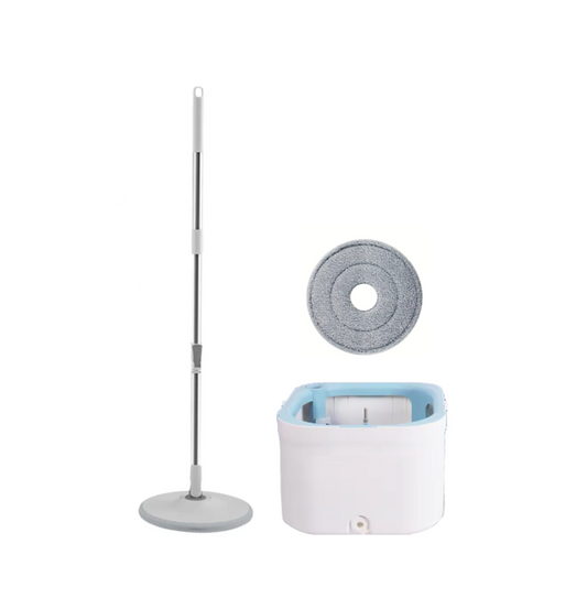 Square Spinning Mop Bucket Set With Round Head
