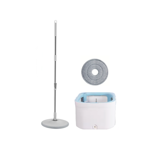Square Spinning Mop Bucket Set with Round Head 29.5 x 29.5 x 18 cm 7737