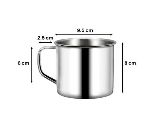Metal Coffee Tea Mug Cup with Handle 8 x 9.5 cm 7743