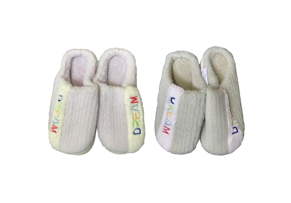 Indoor Fuzzy House Slippers with Dream Design Assorted Sizes and Colours 7747