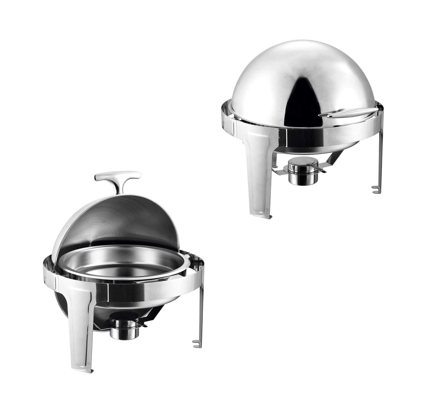 SQ Professional Banquet Chafing Dish with Roll Top Round Silver 6.5L 7754