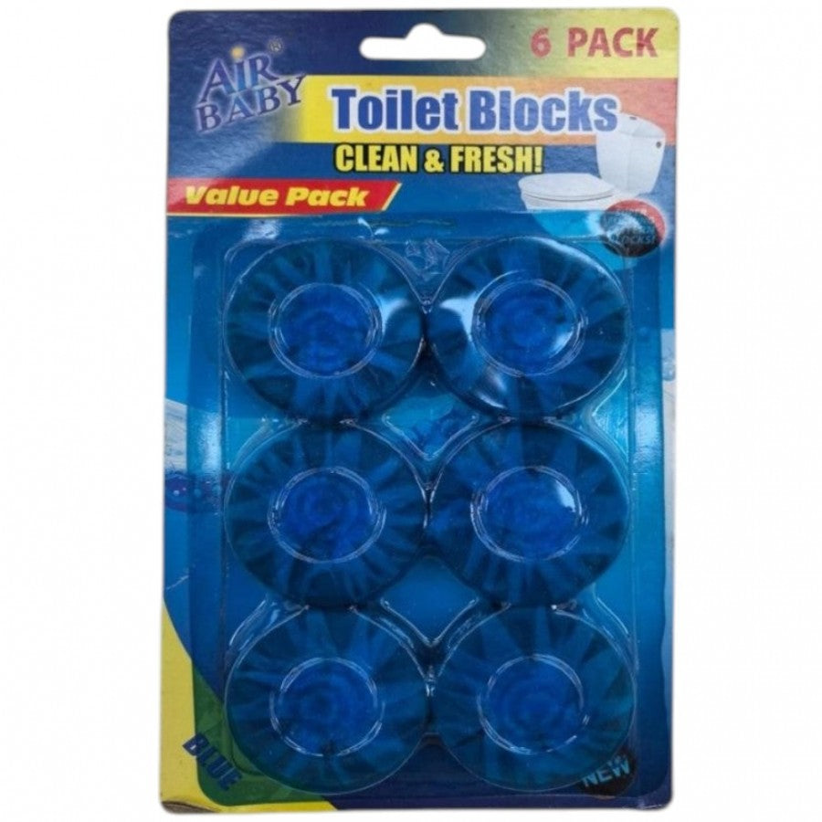 6-Pack Toilet Blocks Foaming Fresh Cleaning