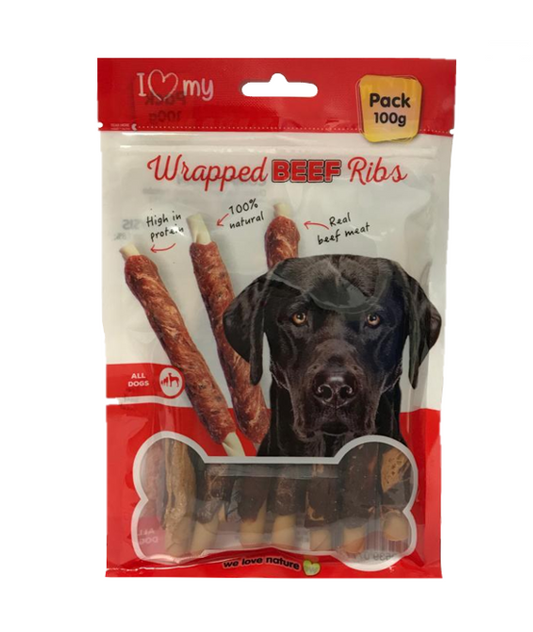 Pet Dog Treats Beef Ribs 100g 77732