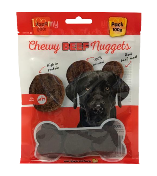 Pet Dog Treats Beef Nuggets 100g 77817