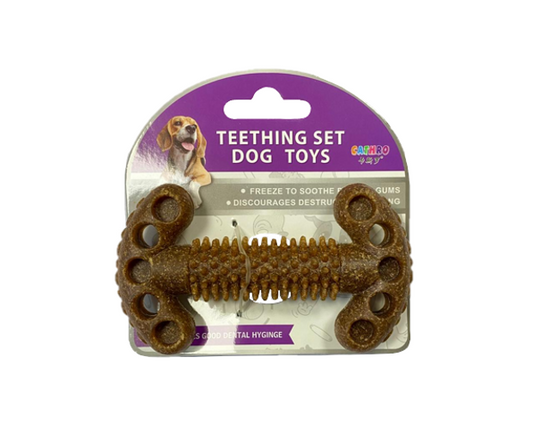 Pet Dog Teething Toy Spikey Curved End Rod Shape 12cm 7796