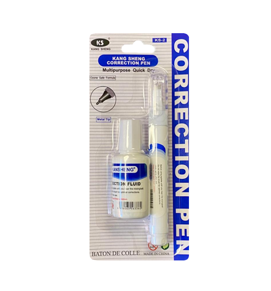White Liquid Correction Pen And Fluid Pot Pack Of 2