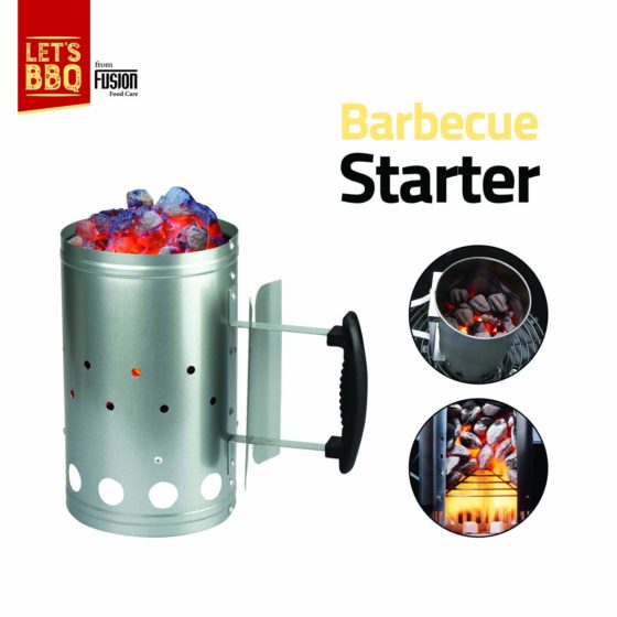 Garden BBQ Charcoal Starter Steel 17 x 27cm 7808