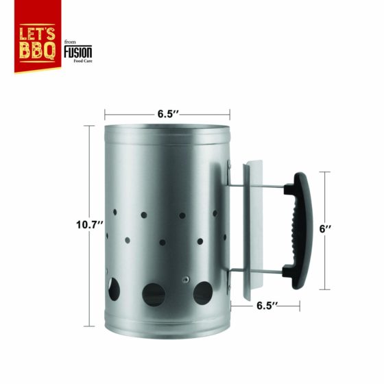 Garden BBQ Charcoal Starter Steel 17 x 27cm 7808