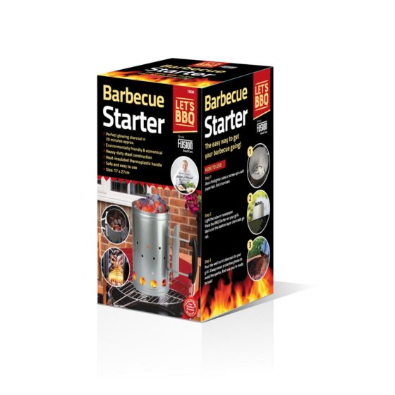 Garden BBQ Charcoal Starter Steel 17 x 27cm 7808