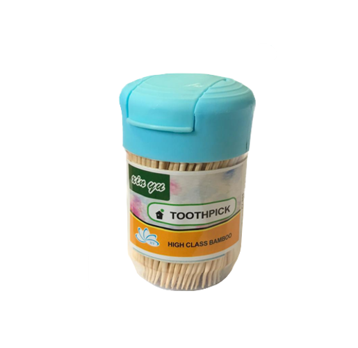 Plastic Toothpick Holder with Toothpicks 8 x 5 cm Assorted Colours 7812