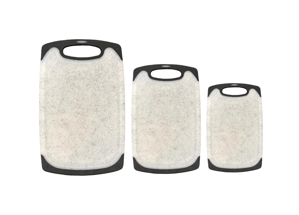 Plastic Chopping Board with Speckled Design Set of 3 Assorted Sizes 7833