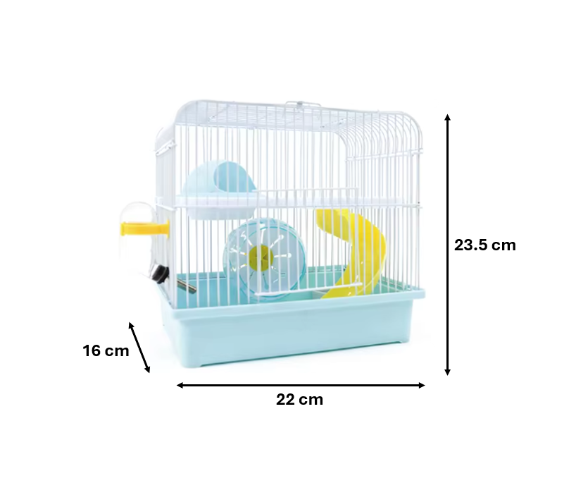 Dayang Pet Small Hamster Mouse Rodent Cage 22 x 23.5 x 16 cm Assorted Colours 7834