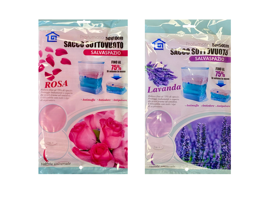 Floral Scented Clothes Storage Compressed Air Vacuum Bag 50 X 60Cm Assorted Scents