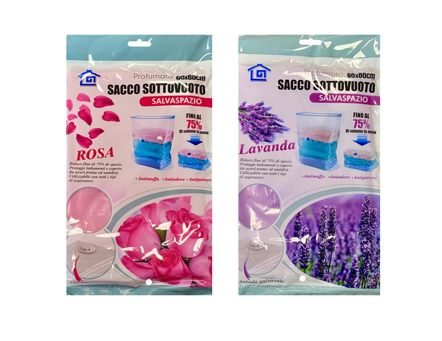 Floral Scented Clothes Storage Compressed Air Vacuum Bag 60 X 80Cm Assorted Scents