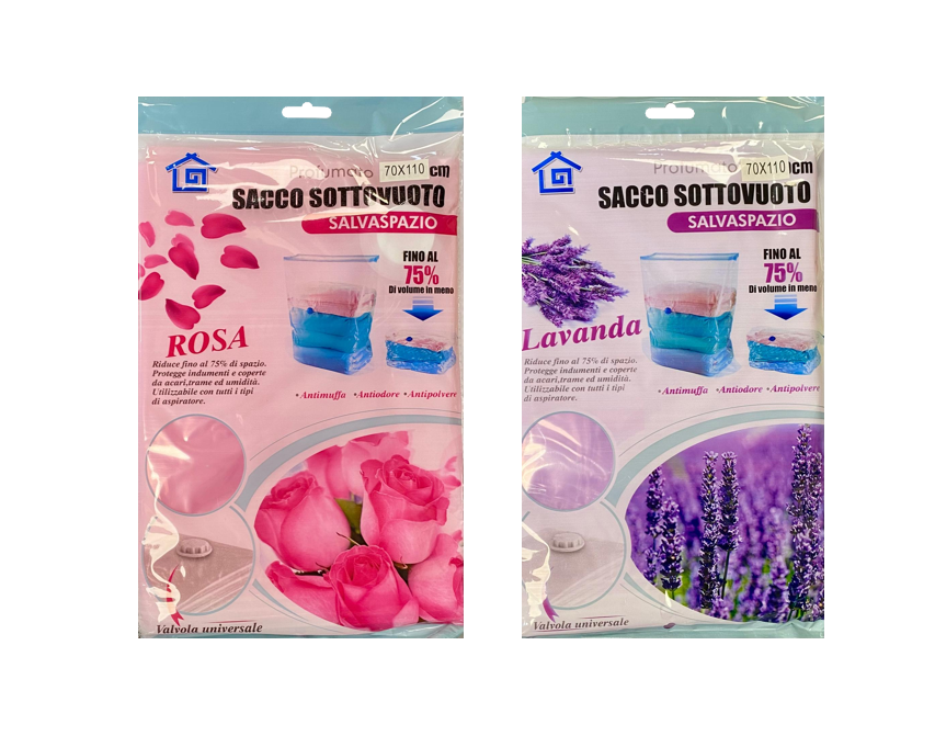 Floral Scented Clothes Storage Compressed Air Vacuum Bag 70 X 110Cm Assorted Scents