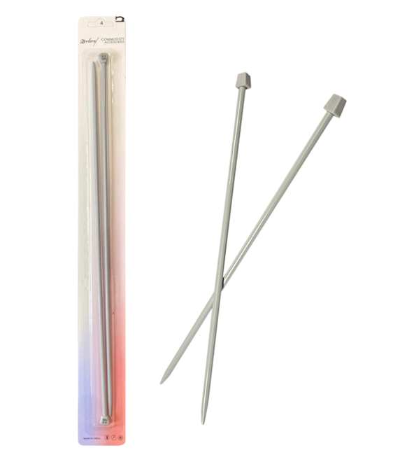 Plastic Knitting Needles 4Mm Pack Of 2
