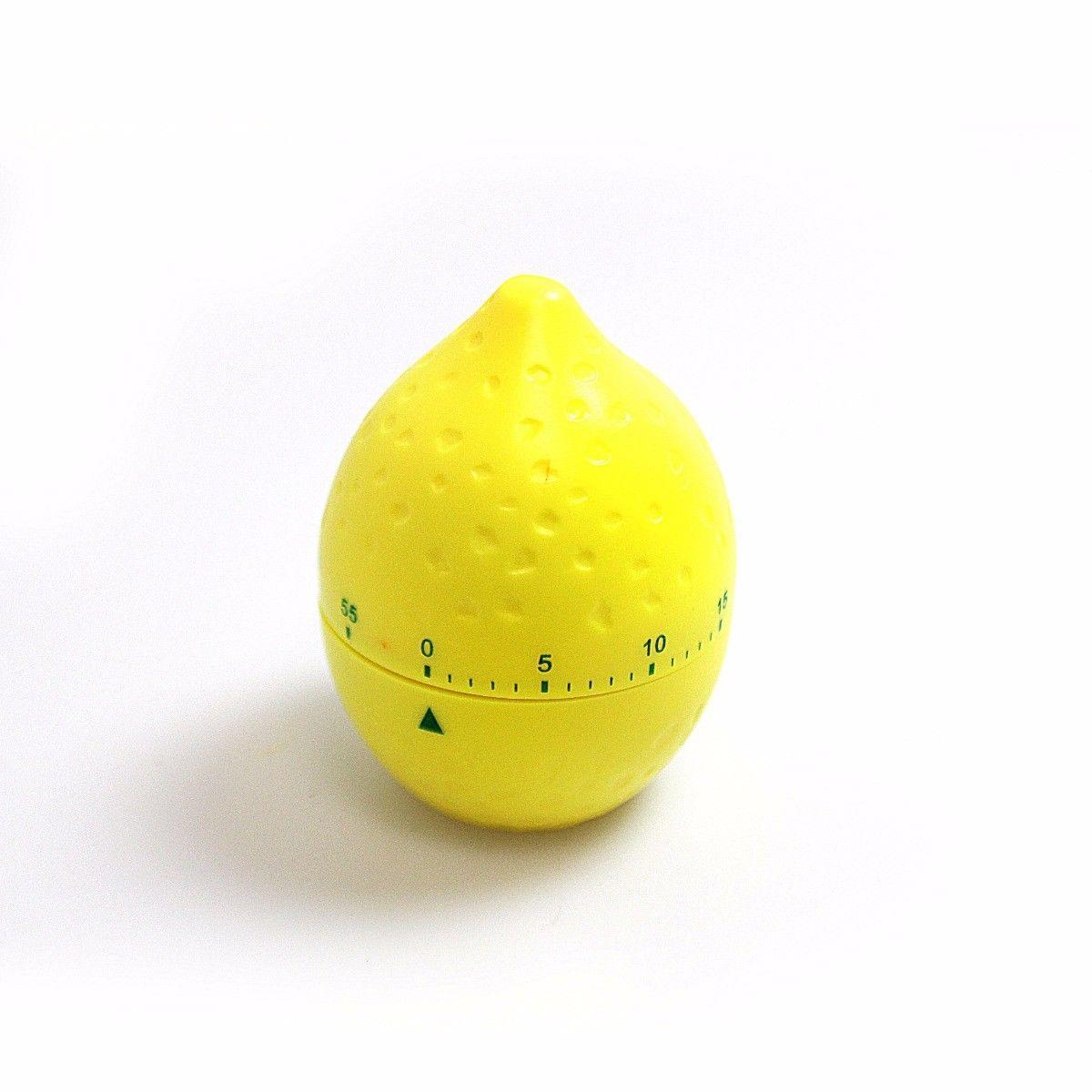 Plastic Lemon Shaped Kitchen Cooking Timer 60 Minutes 8Cm