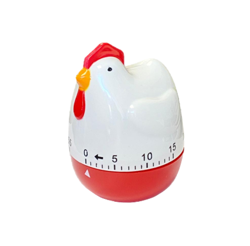 Plastic Chicken Shaped Kitchen Cooking Timer 60 Minutes 9.5Cm