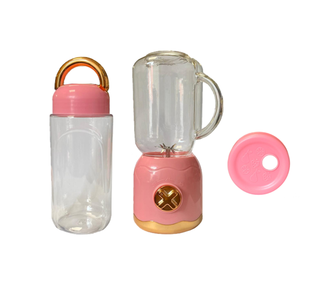 Mini Electric Plastic Retro Style Kitchen Juice Blender With Bottle 500Ml Assorted Colours