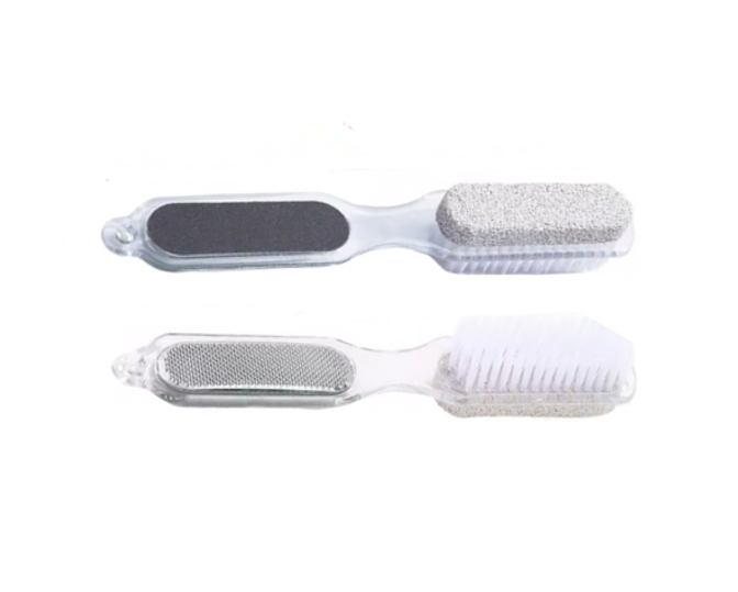 4 Sided Foot Heel Spa Pedicure Tool File With Pumice Stone File And Brush