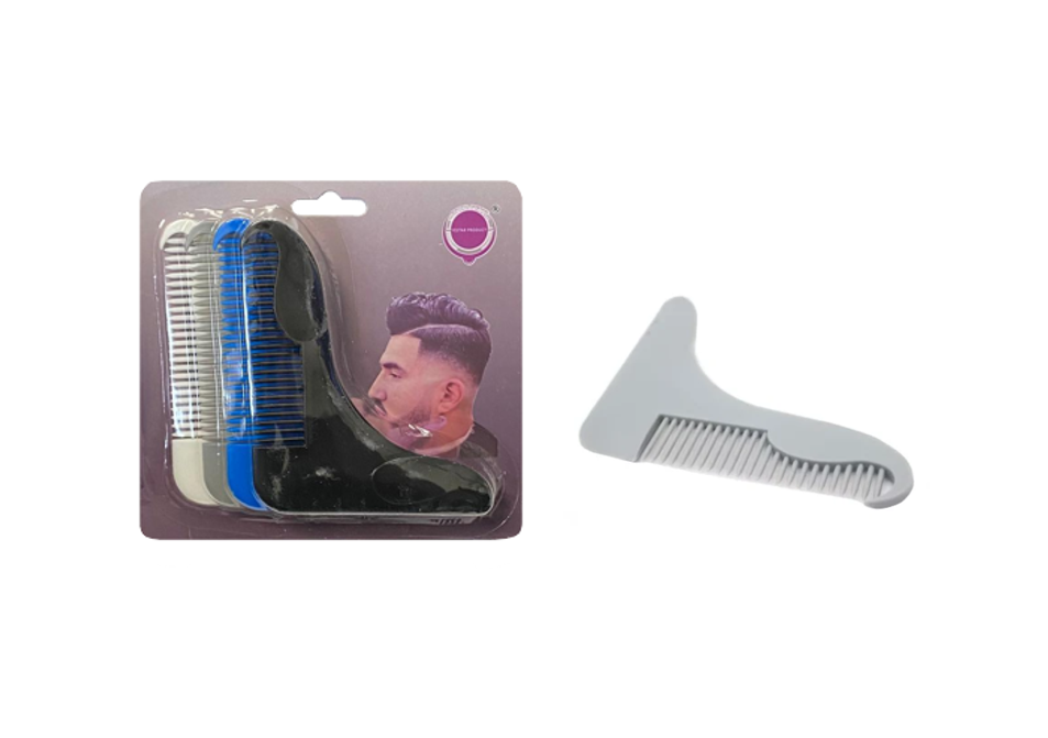Plastic Barber Hair Beard Styling Clipper Guide Comb 9.5 X 11.5Cm Pack Of 4 Assorted Colours