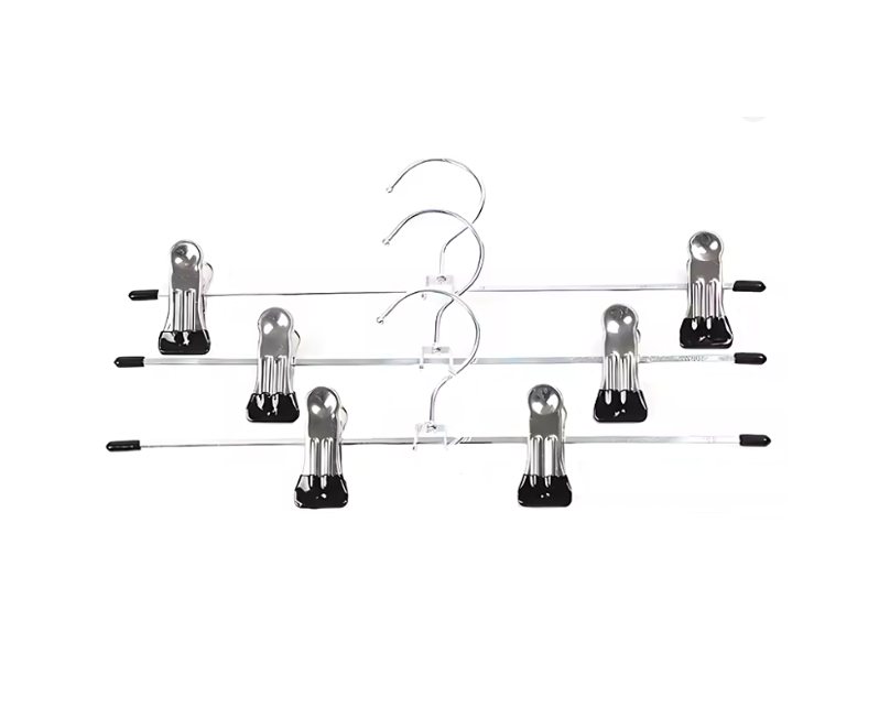 Metal Wardrobe Clothes Trousers Pants Skirt Hanger 28Cm Pack Of 3