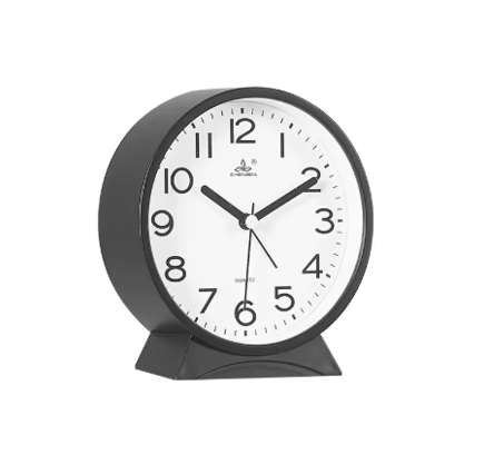 Round Plastic Analogue Alarm Clock Assorted Colours