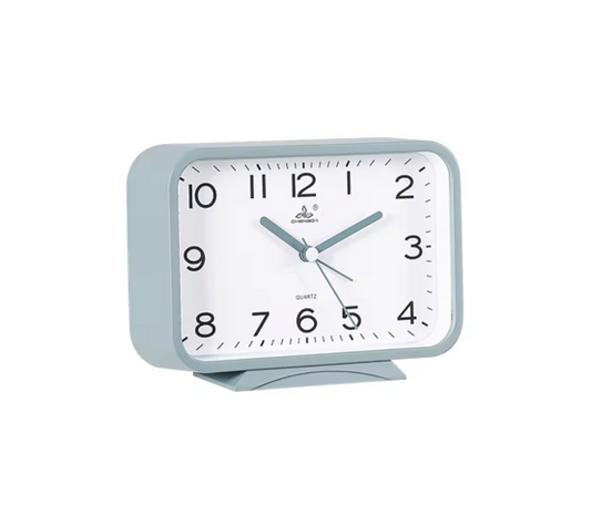Rectangular Plastic Analogue Alarm Clock Assorted Colours