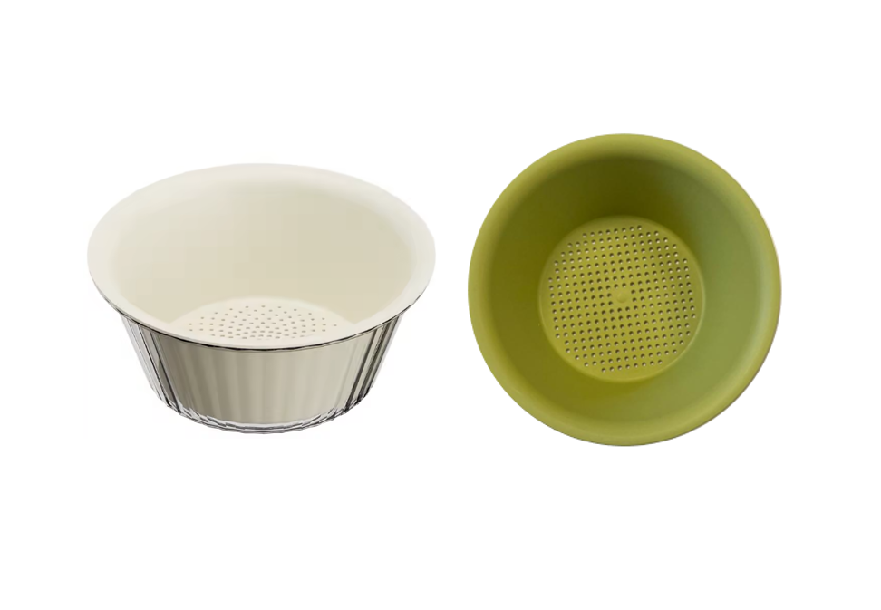 Plastic Round Fruit Washing Basin Bowl With Strainer 16 X 16 X 7Cm Assorted Colours